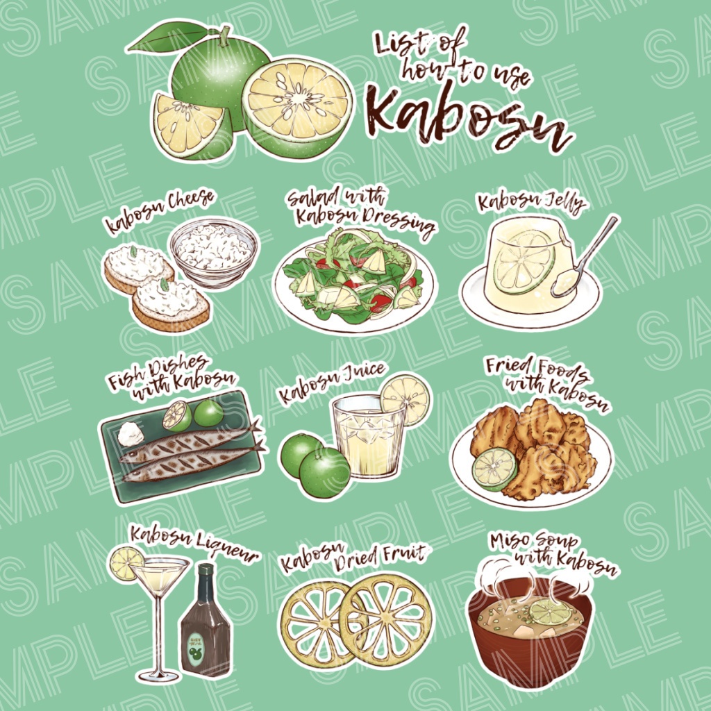 Tシャツ かぼす (List of how to use Kabosu)