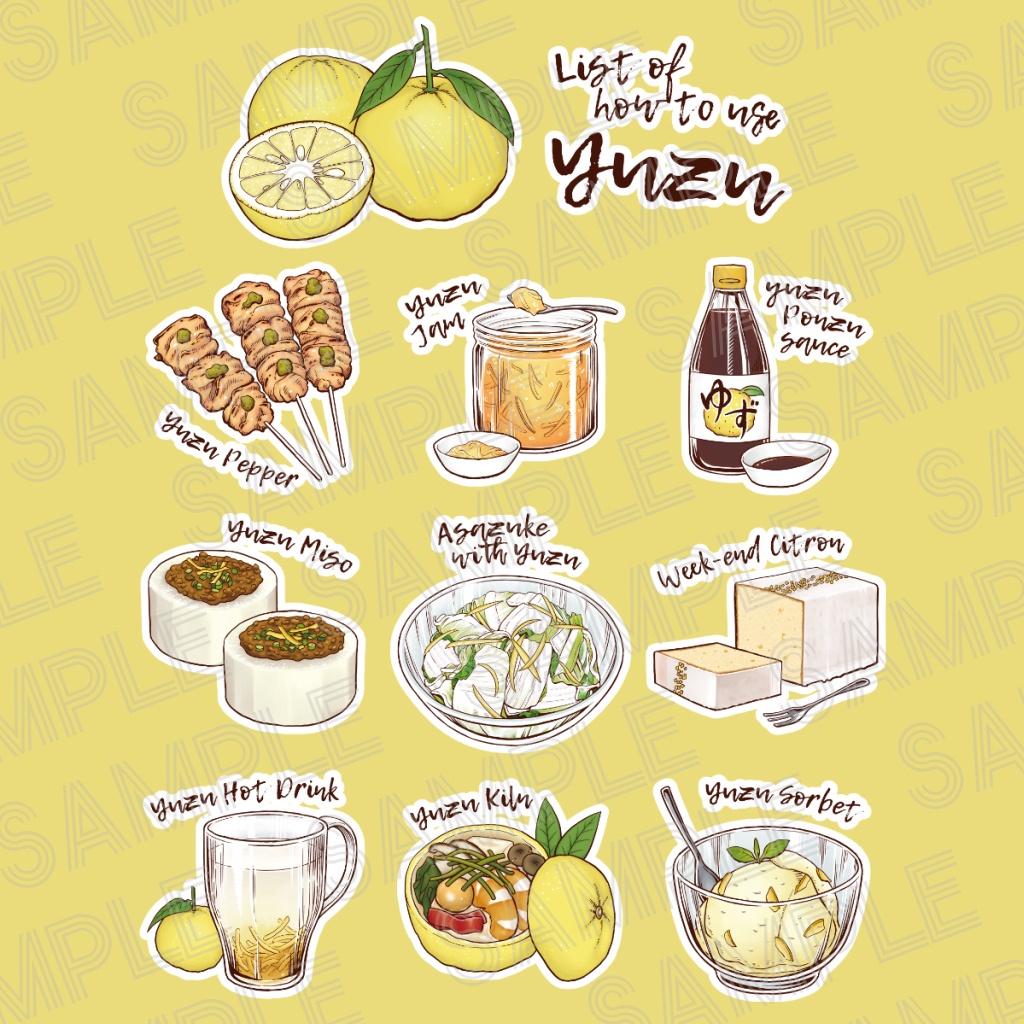 Tシャツ ゆず (List of how to use Yuzu)