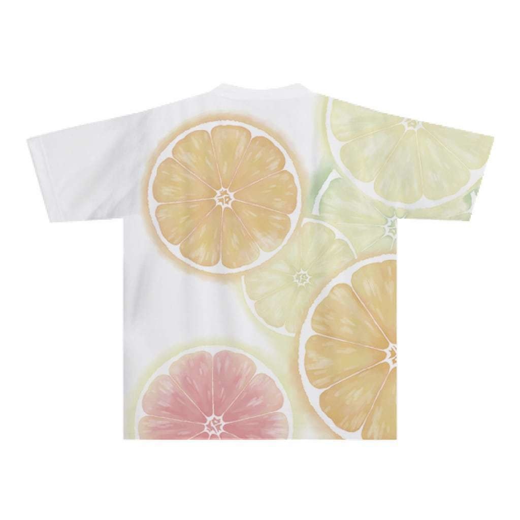 両面フルグラフィック ドライTシャツ 柑橘グラデーション