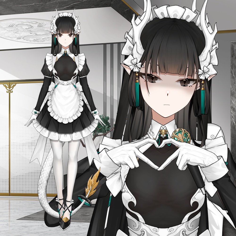 無料!「StArs」「竜メイドの仕え」金星—敖小白(あお こはく)Live2Dモデル全身