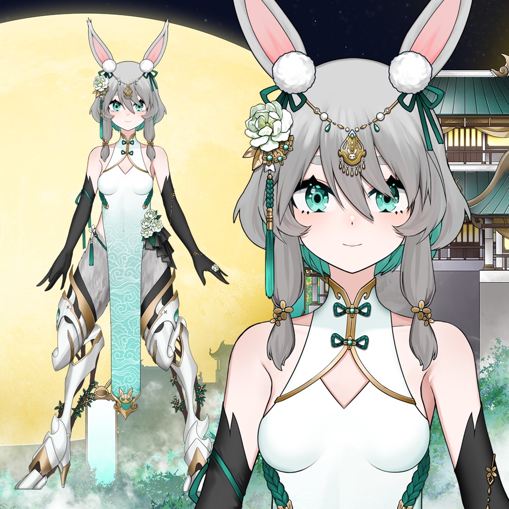 無料!「StArs」「月宮の玉兎」水星—茉秋璃(マーキュリー)Live2Dモデル全身