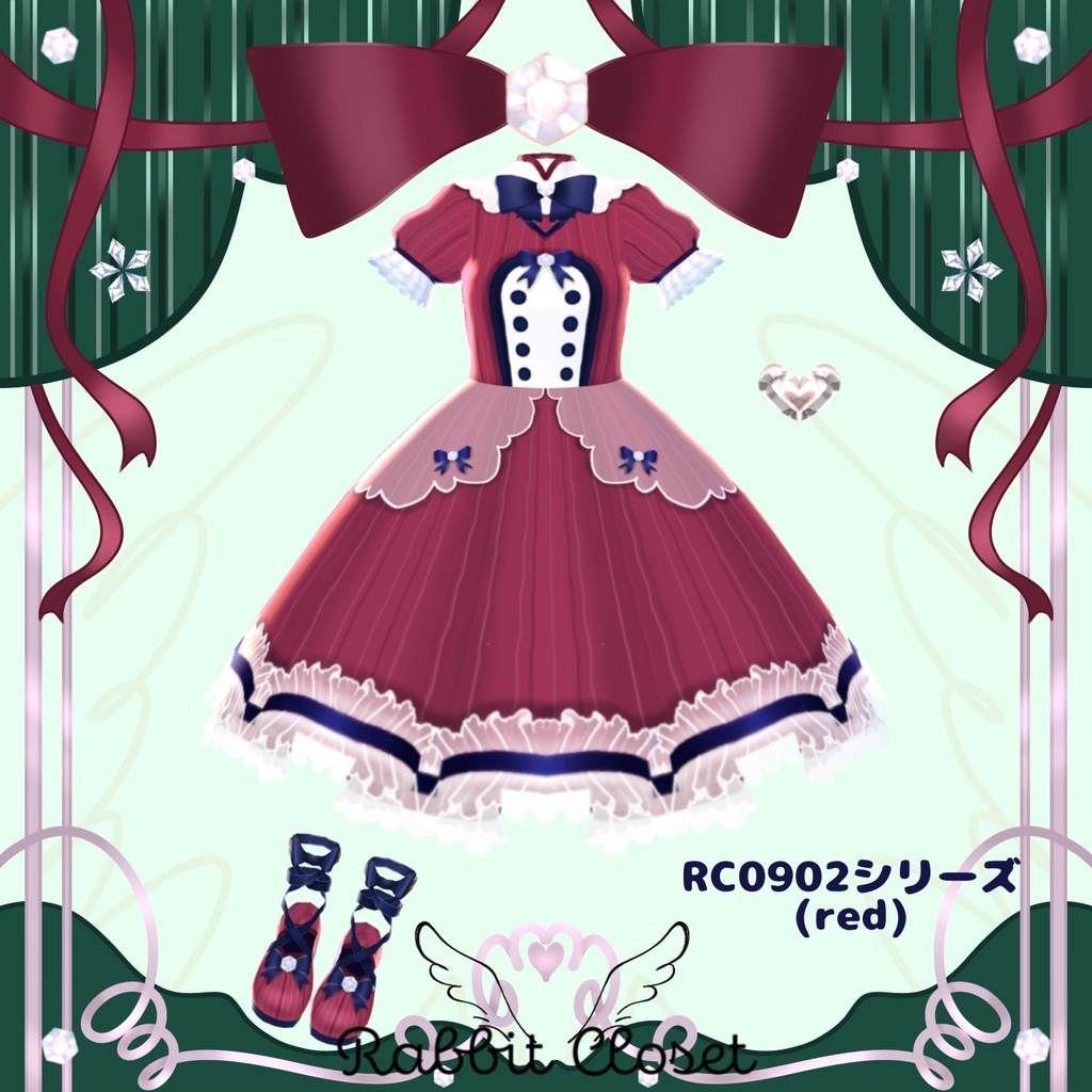 レジメンタルコーデセット【VRoid用衣装】