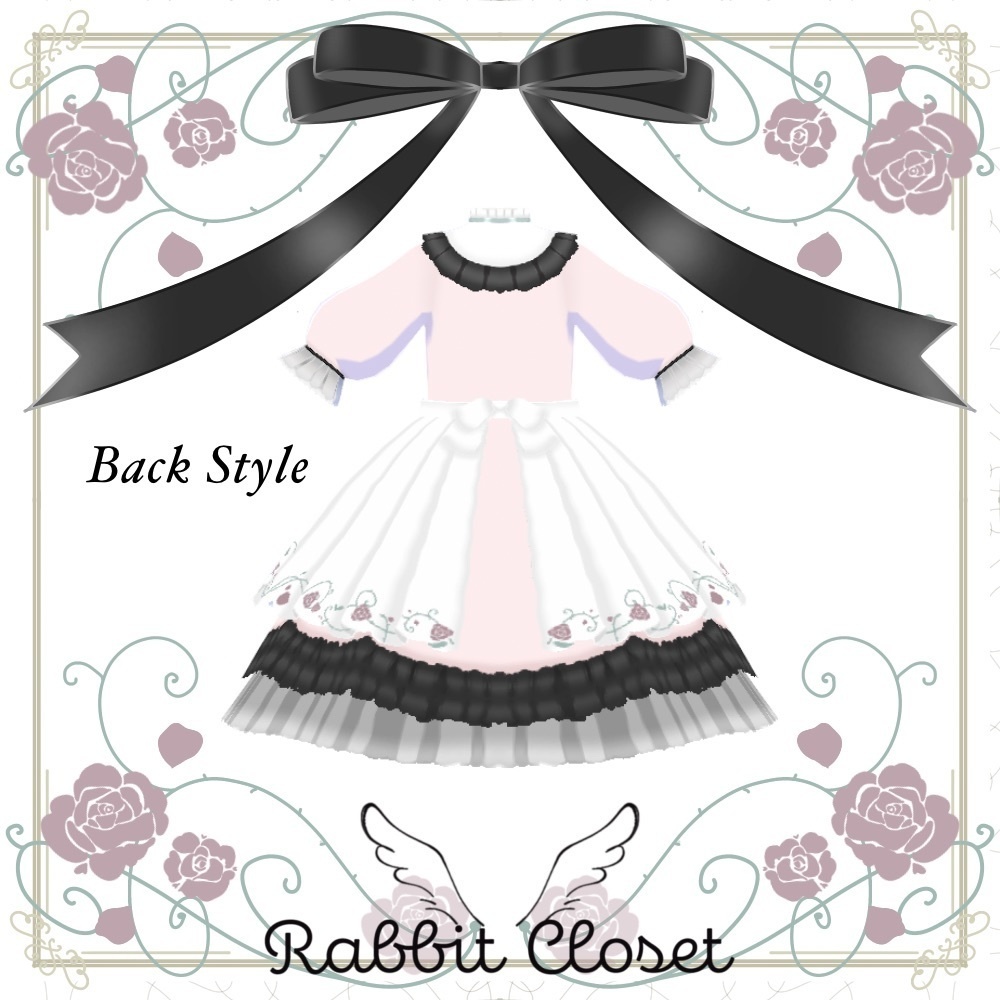 【Official ver. supported】Rose Apron Dress