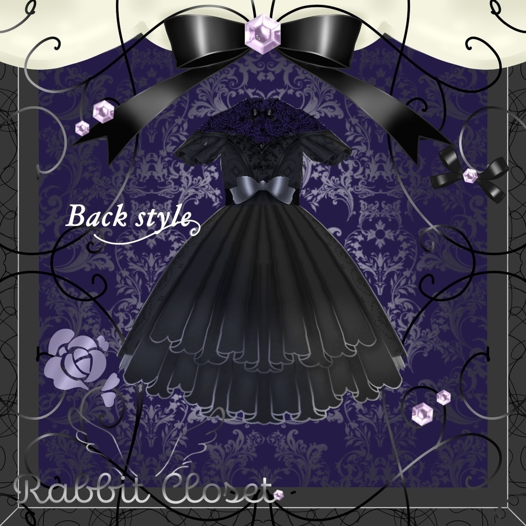 【Official ver. supported】Black lolita dress