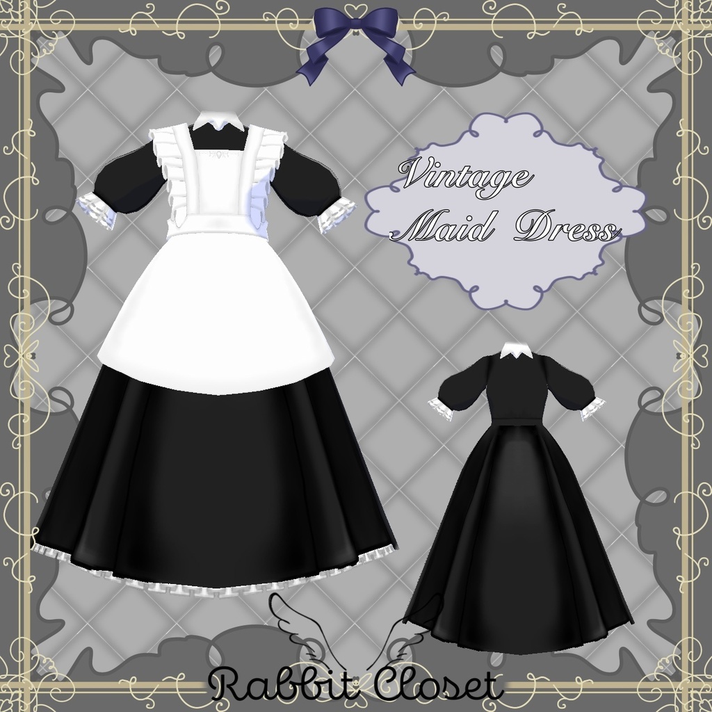 [正式版対応済]Vintage Maid Dress