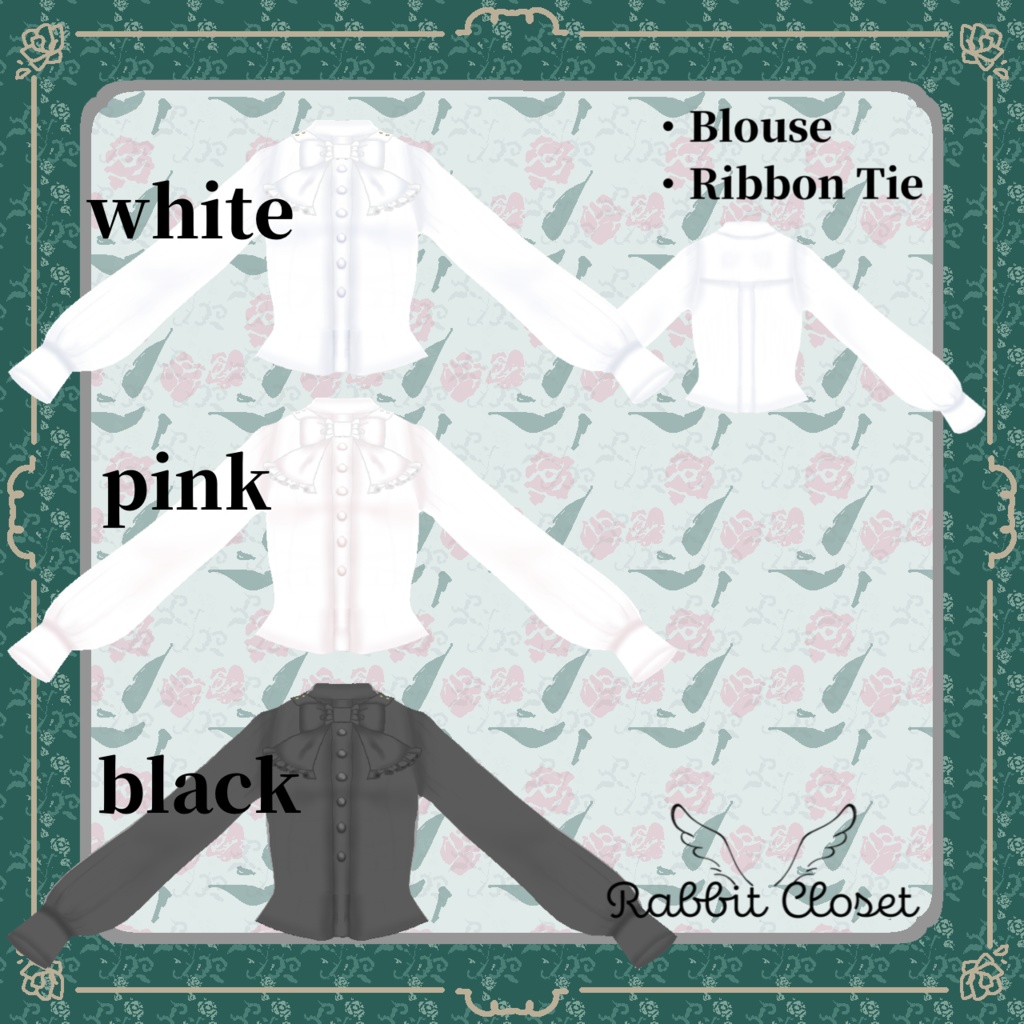 【VRoid】Classic Jumper Dress & Ribbon Tie Blouse