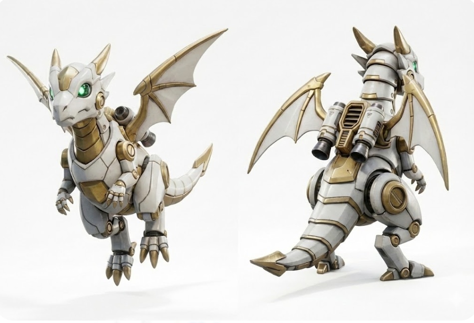 3Dデータ】ATLAS（アトラス） - メカニカルドラゴン [高精細スタチュー / 非変形]