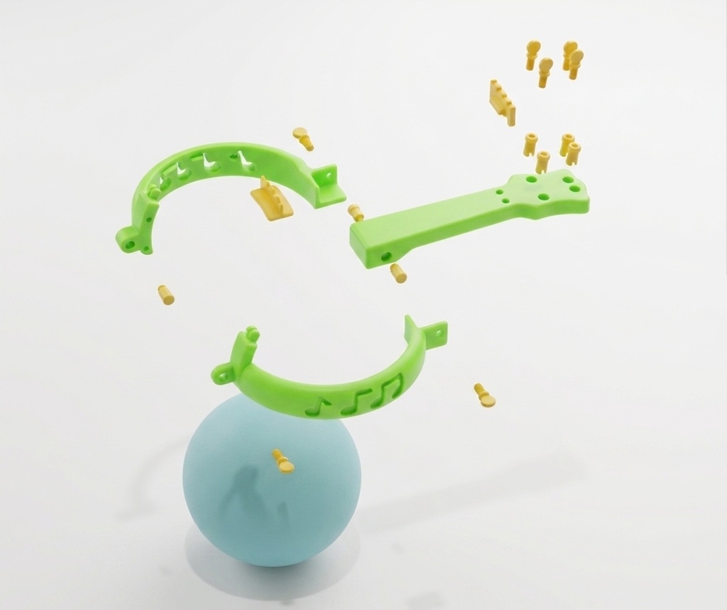 バルーンバンジョー ― 風船が胴になるサイエンストイ(3Dプリント用データ)