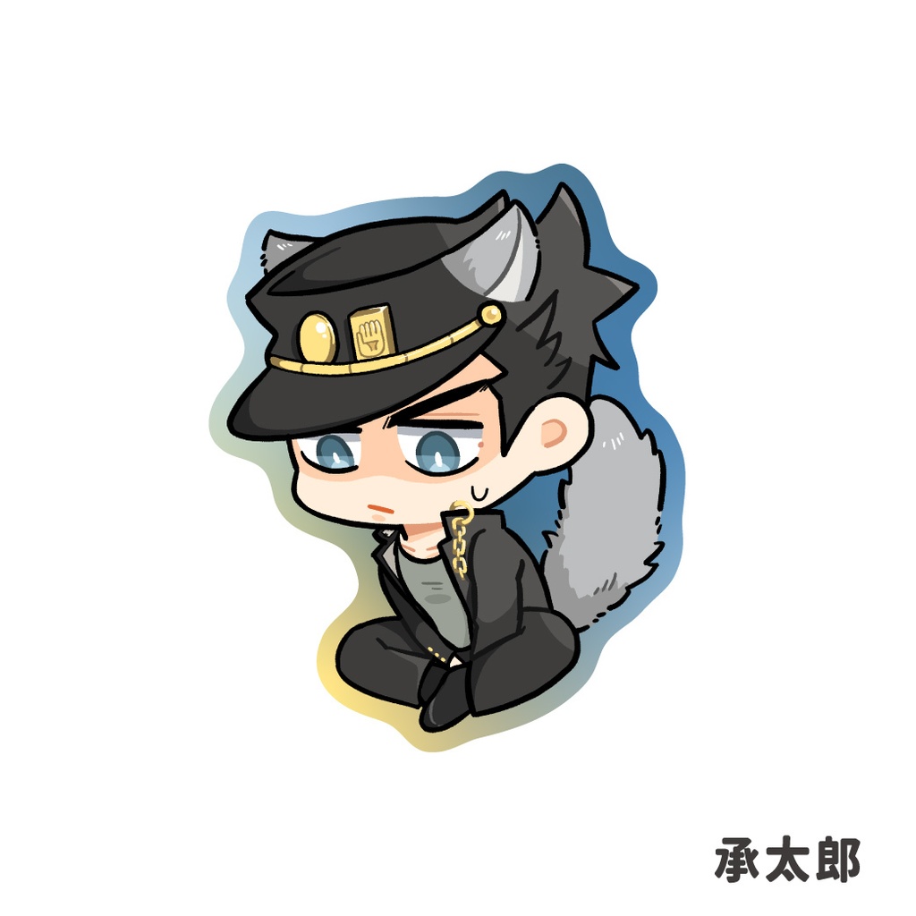 ジョジョ_マットステッカー(スタンドこうげきをうけている!?ver.)