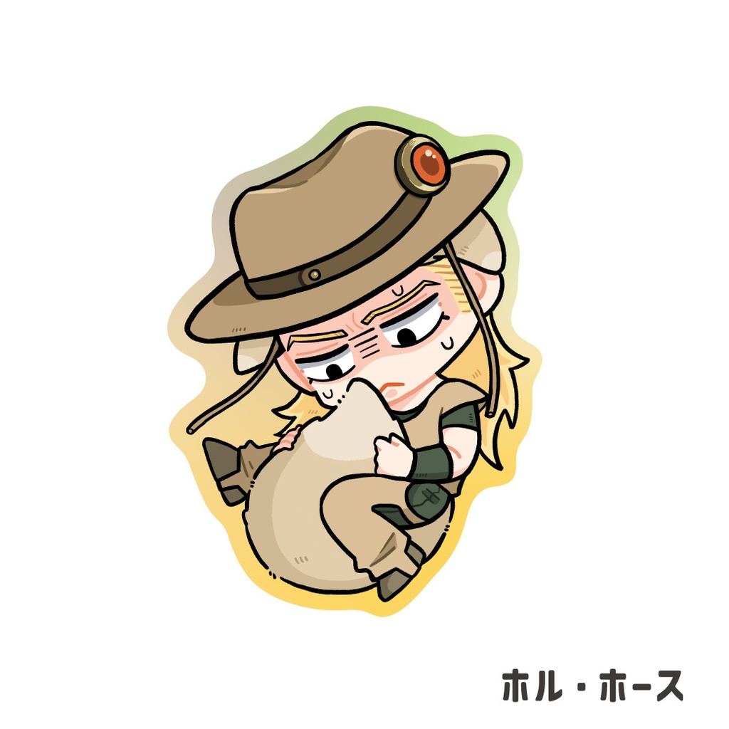 ジョジョ_マットステッカー(スタンドこうげきをうけている!?ver.)