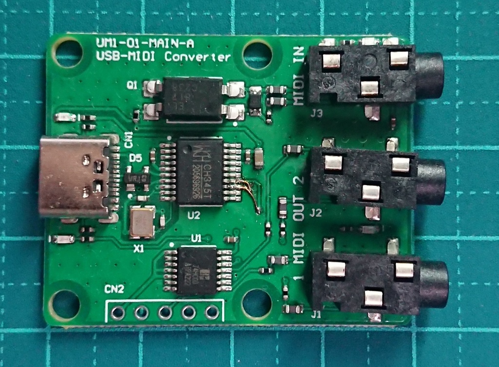 USB to TRS MIDIブリッジ基板(B級品)