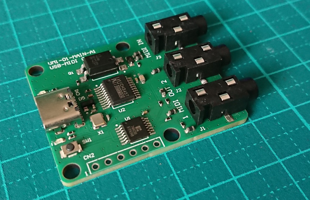 USB to TRS MIDIブリッジ基板