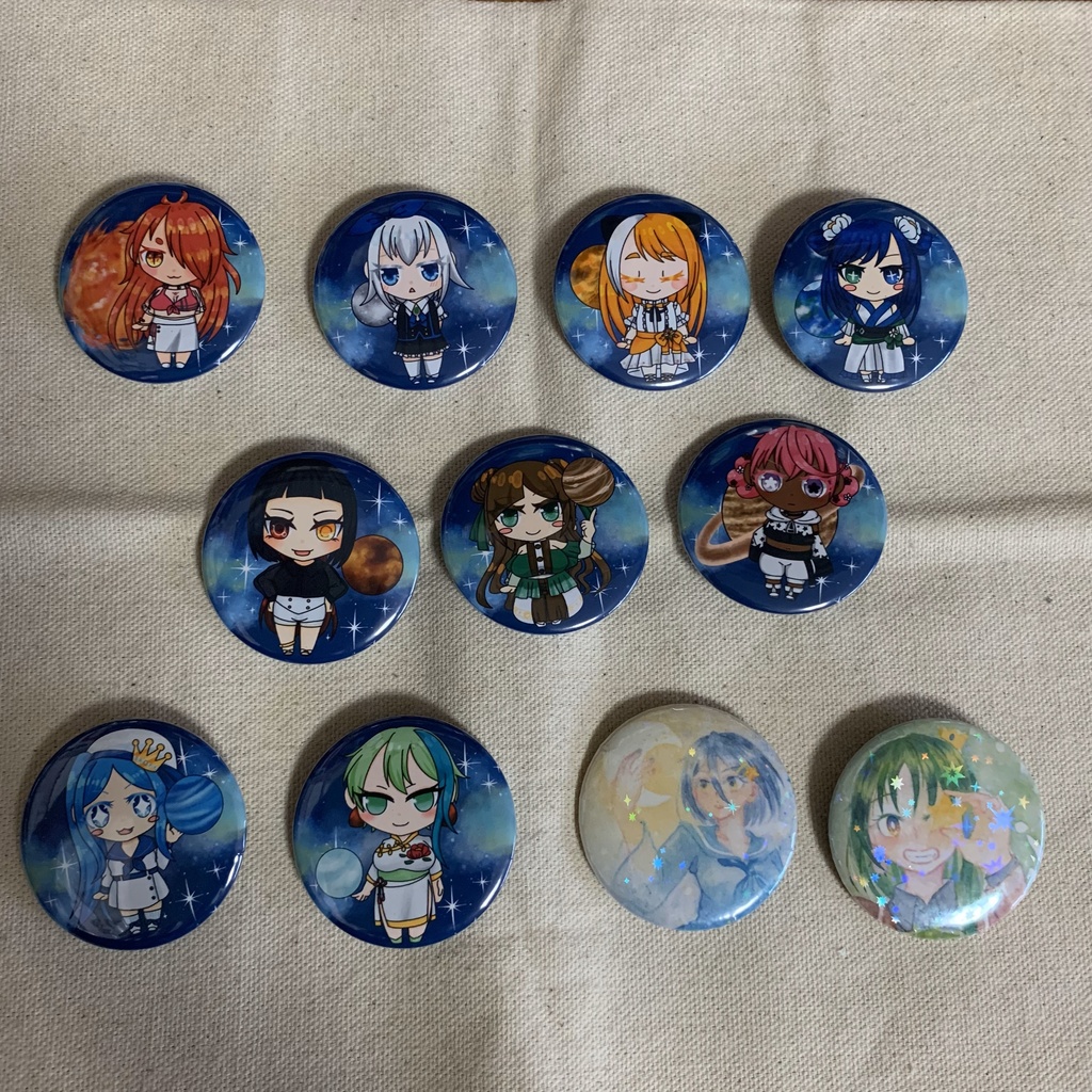 星屑プラネット缶バッジ全11種