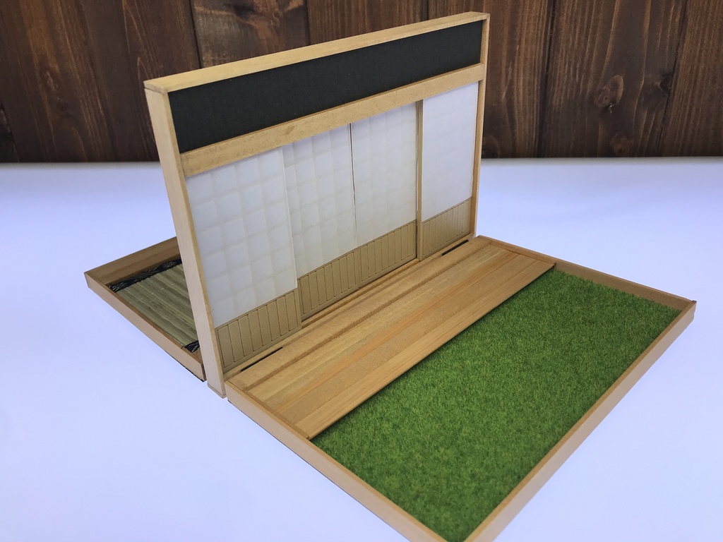 ブック型ドールスタンドS 庭付き和室