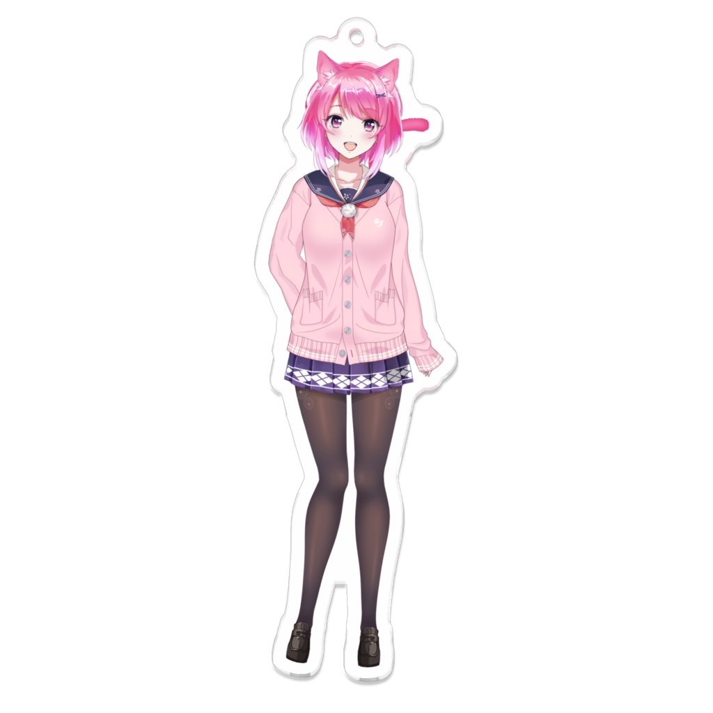卯咲ちさ アクリルキーホルダー(冬服ねこ)