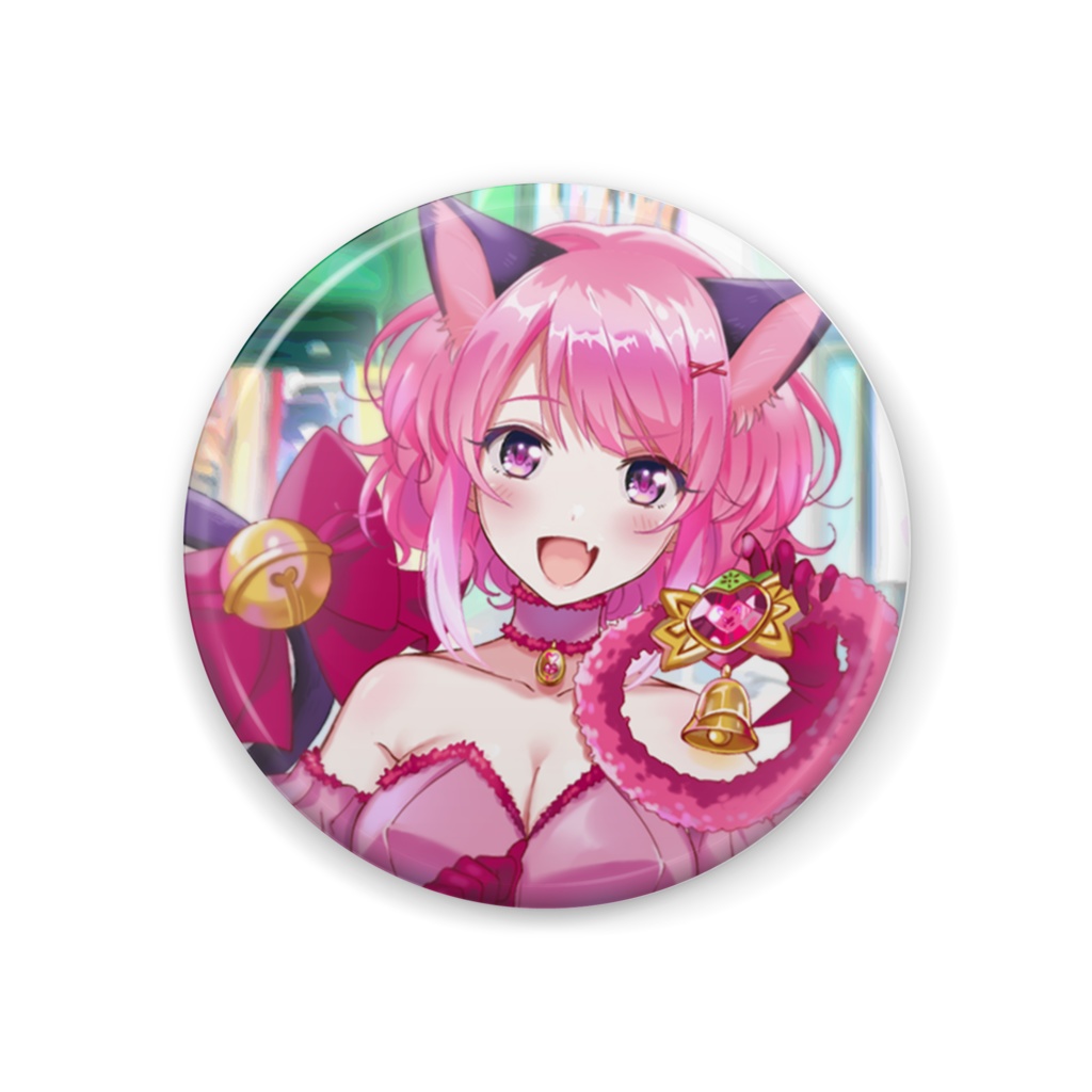 卯咲ちさ コスプレ缶バッチ(ミュウイチゴ)