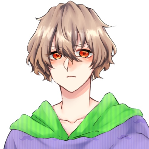 【立ち絵】パーカーを着た高校生【差分5枚】