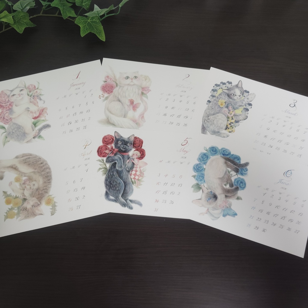 2026 猫と妖精カレンダー