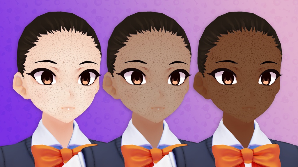 VRoid - Face and Body Freckles Texture - VTuber Face Textures for VRoid Studio