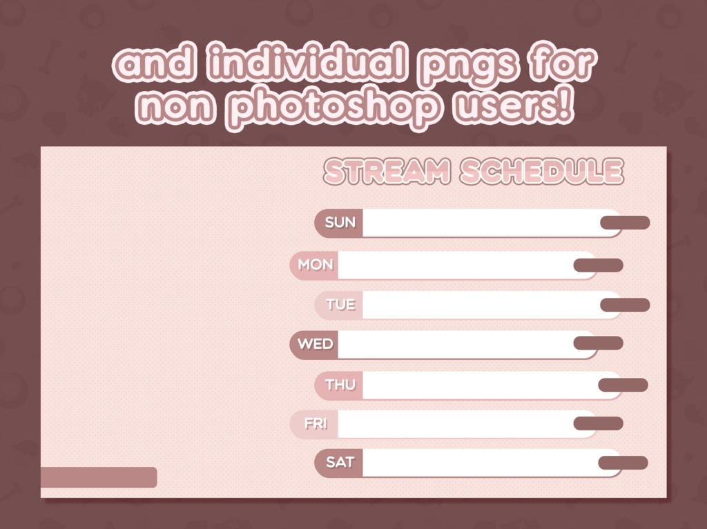 Neapolitan Twitch Schedule | Streamer Assets | VTuber Graphics