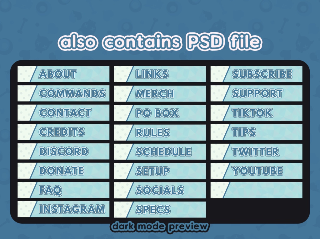 Polka Dot Twitch Panels | Streamer Graphics | VTuber Graphics