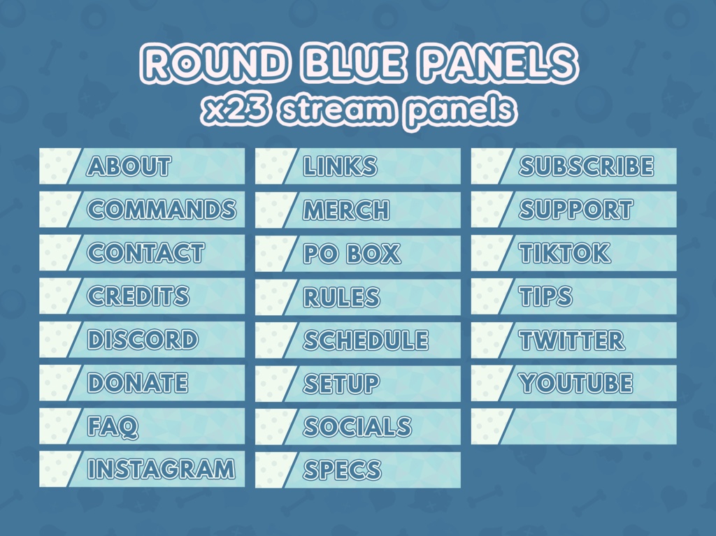 Polka Dot Twitch Panels | Streamer Graphics | VTuber Graphics