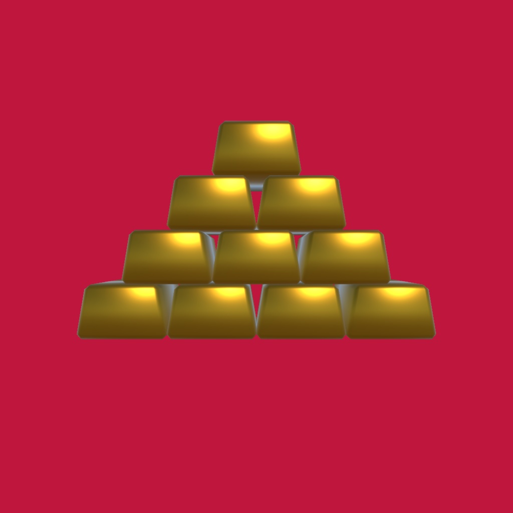 (無料)金持ち気分!?金塊?×10