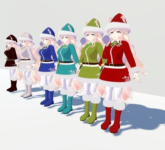 ファルムナ / Falmna専用サンタコスチューム VRChat想定3Dモデル衣装