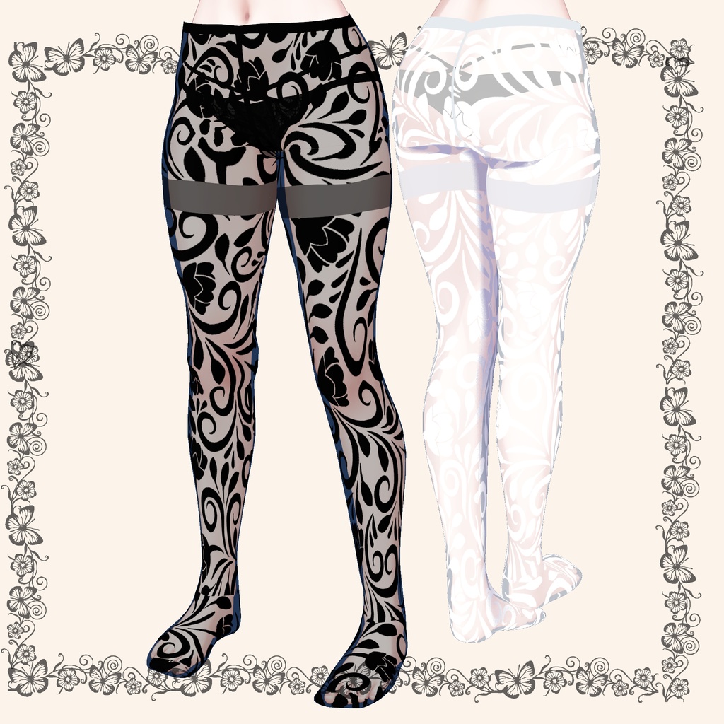 森羅対応ニーソックスとストッキングのセット