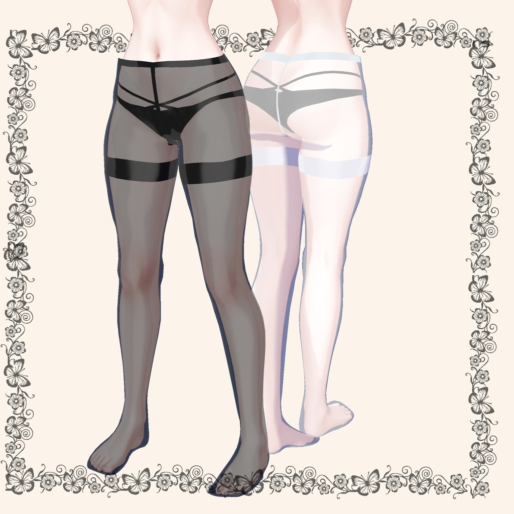 森羅対応ニーソックスとストッキングのセット