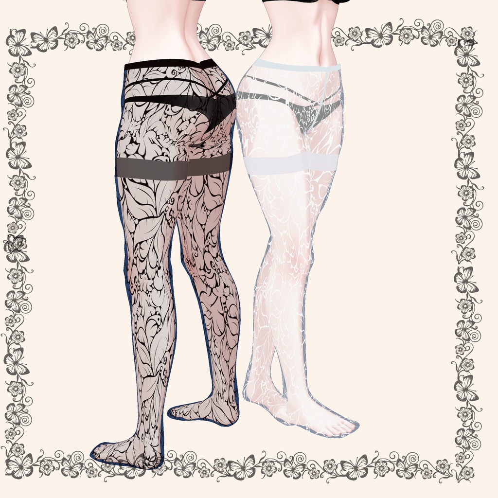 森羅対応ニーソックスとストッキングのセット