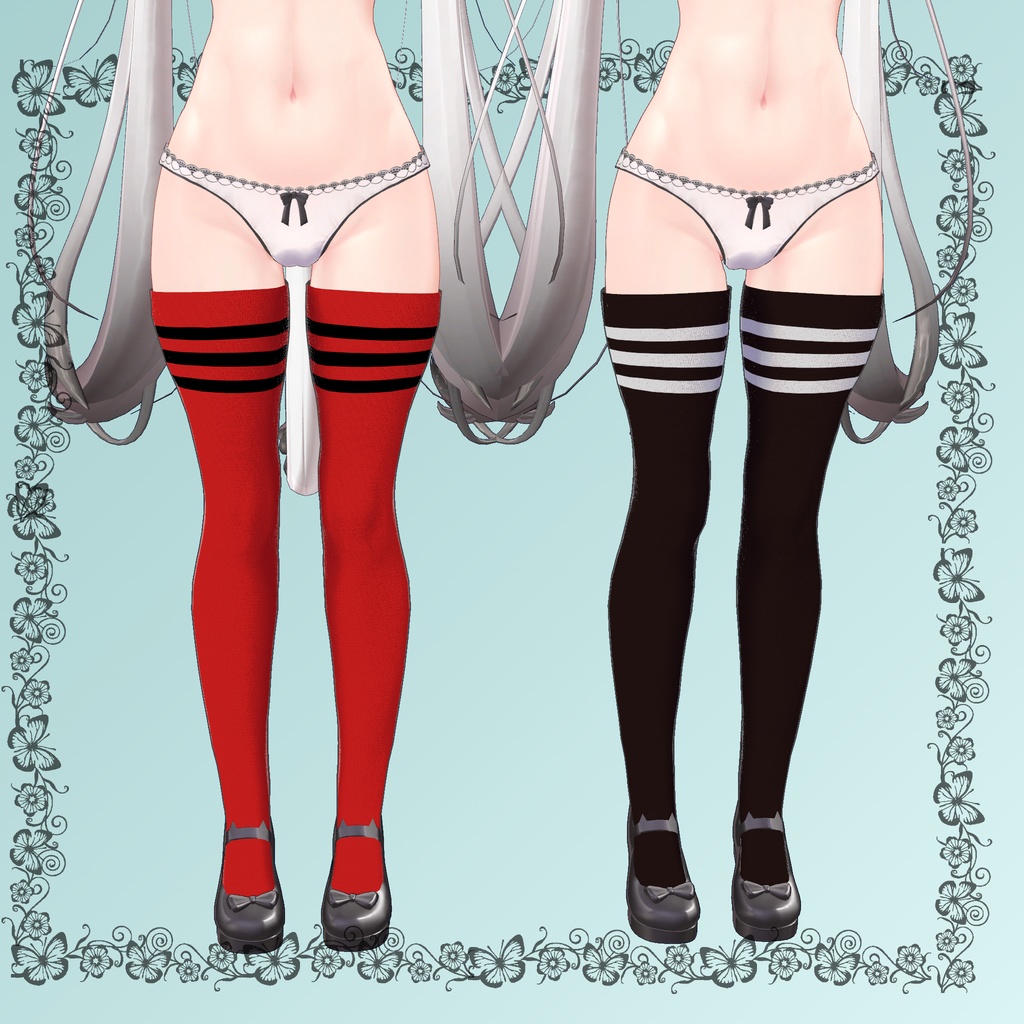 Maya対応ストッキングとニーソックスのセット