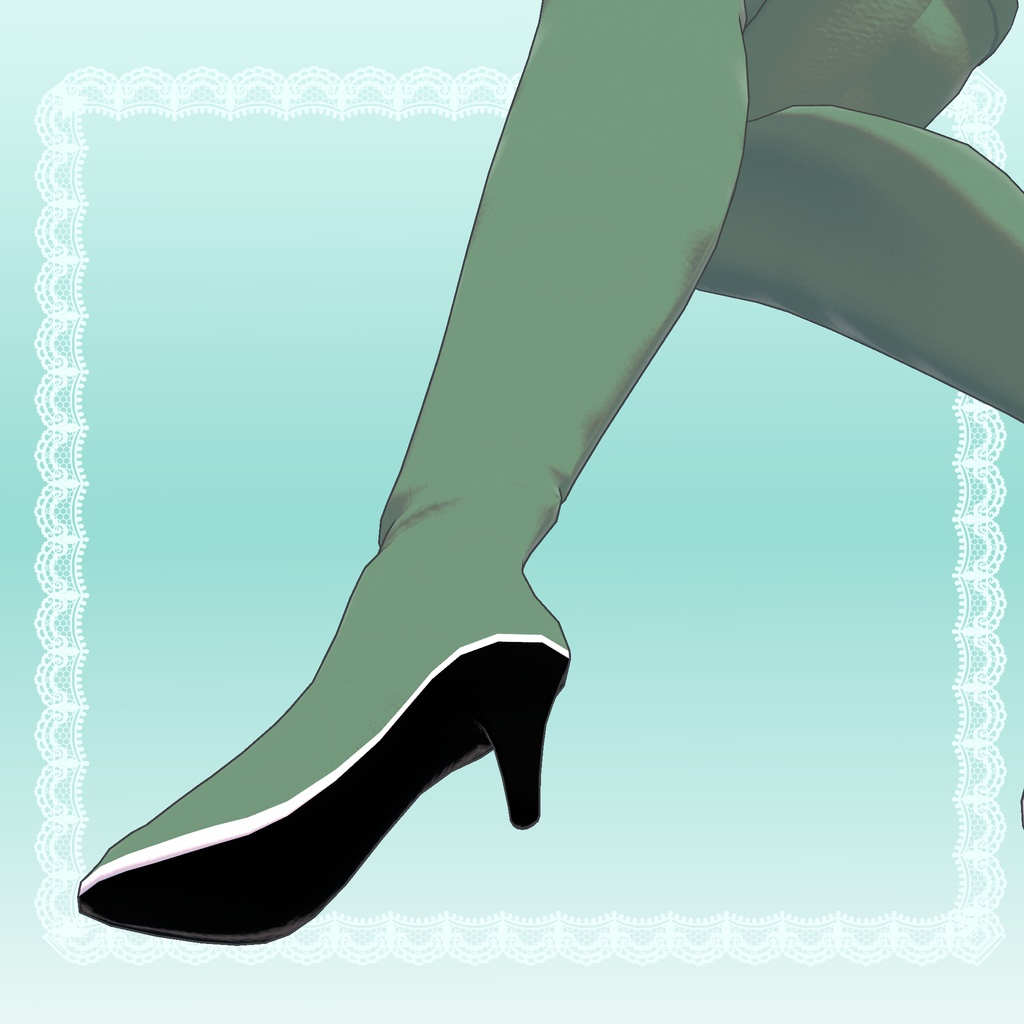 シンプルなサイハイロングブーツ【16アバター対応】