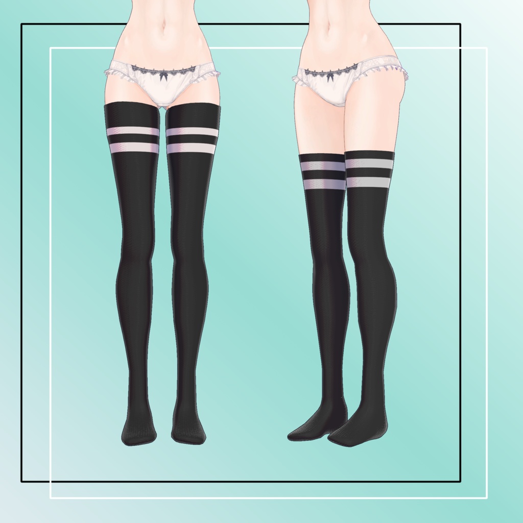 ストッキングとニーソックスのセット4(複数アバター対応)