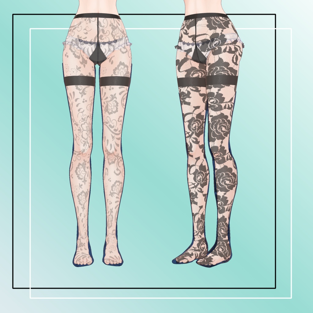 ストッキングとニーソックスのセット4(複数アバター対応)