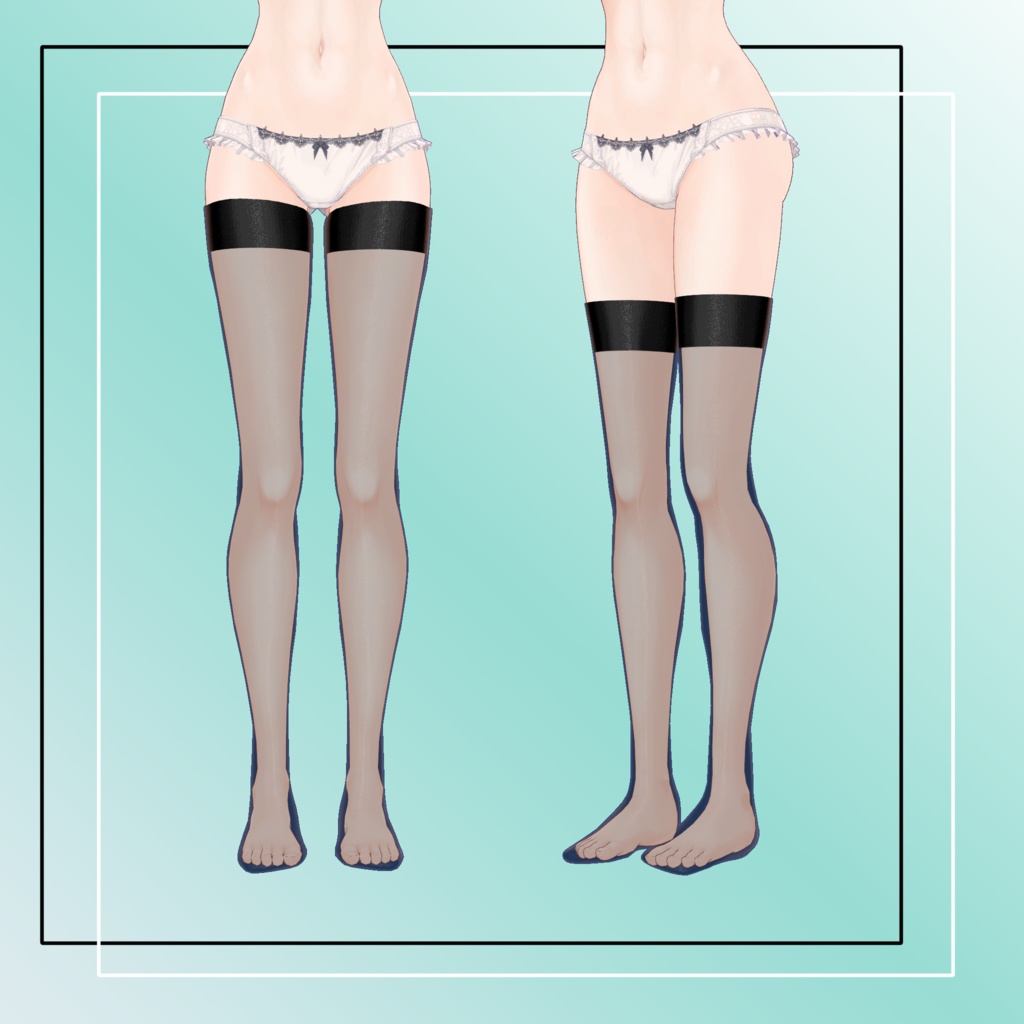 ストッキングとニーソックスのセット4(複数アバター対応)
