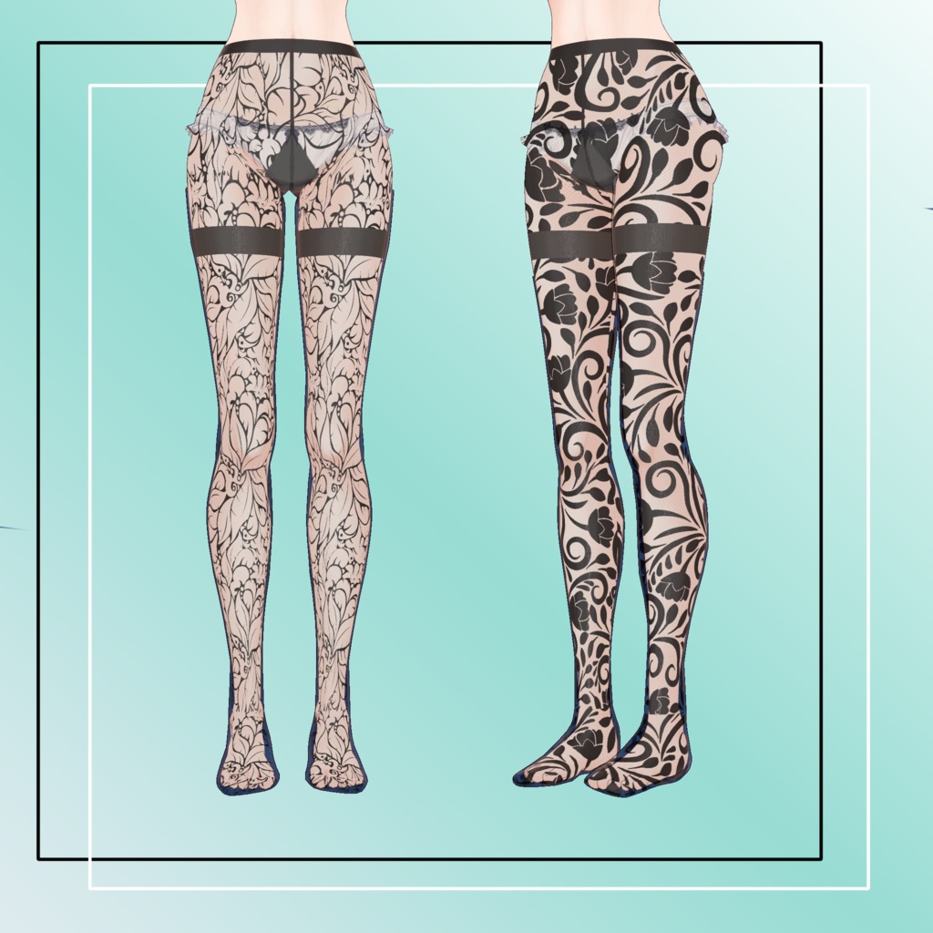 ストッキングとニーソックスのセット4(複数アバター対応)