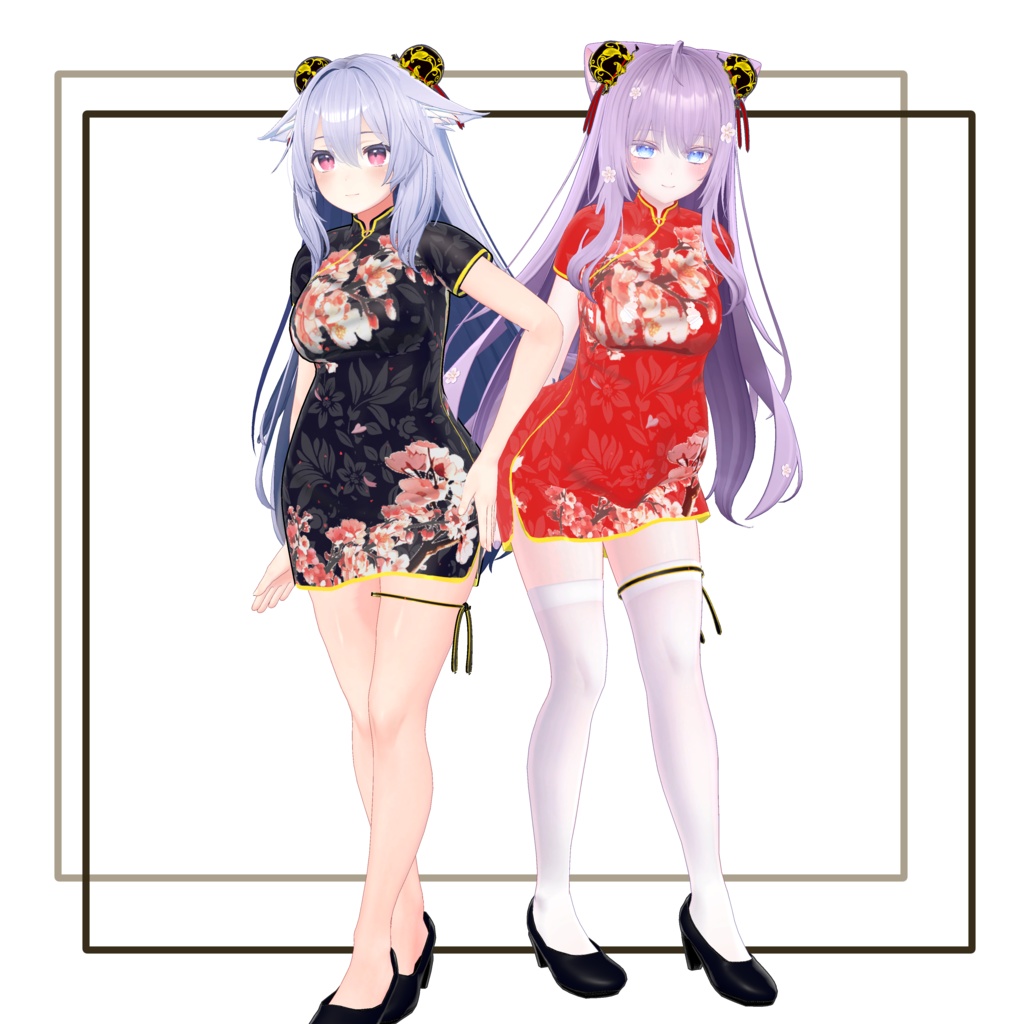 【複数対応衣装】チャイナドレス 桜