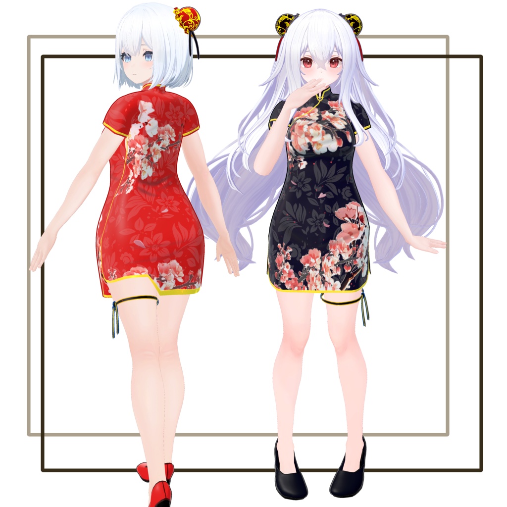 【複数対応衣装】チャイナドレス 桜