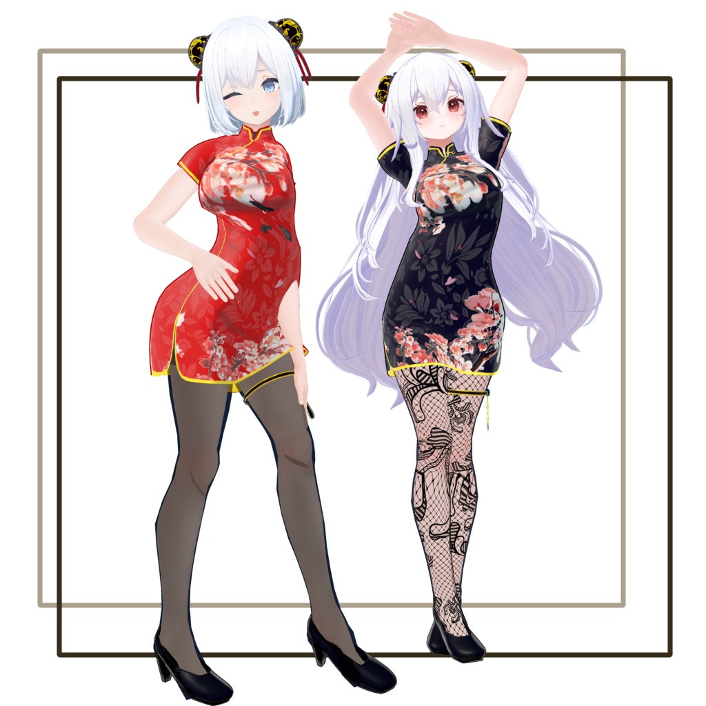 【複数対応衣装】チャイナドレス 桜