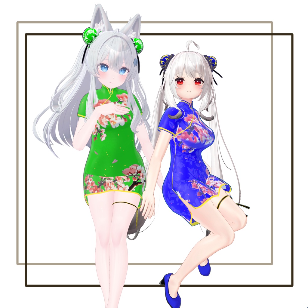 【複数対応衣装】チャイナドレス 桜