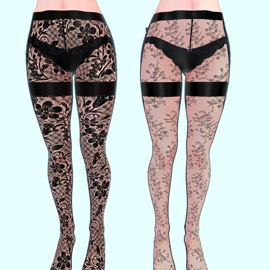 複数アバター対応ストッキング&ニーソックス