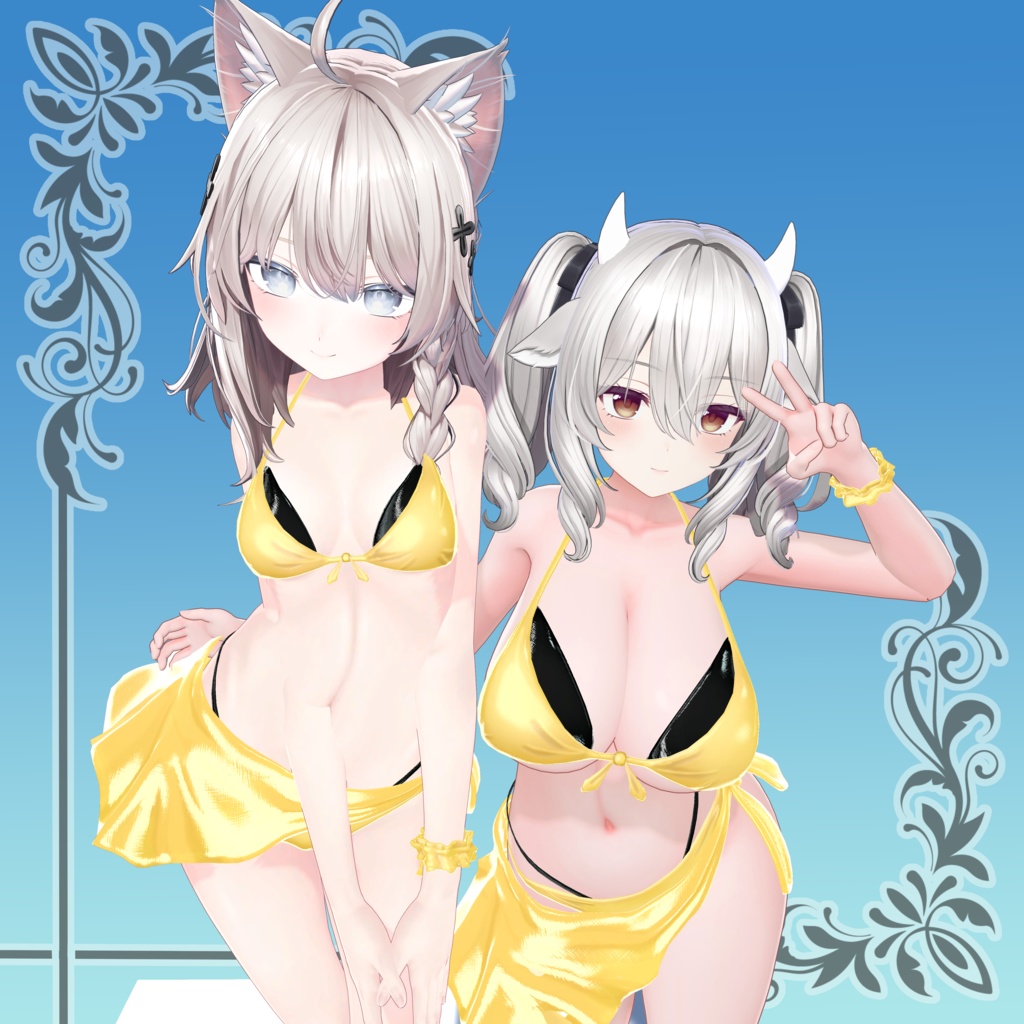 金ピカビキニ水着セット25(複数アバター対応)