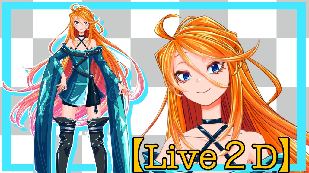 【VTS/Facerig】サイバー系女の子04汎用Live2Dモデル