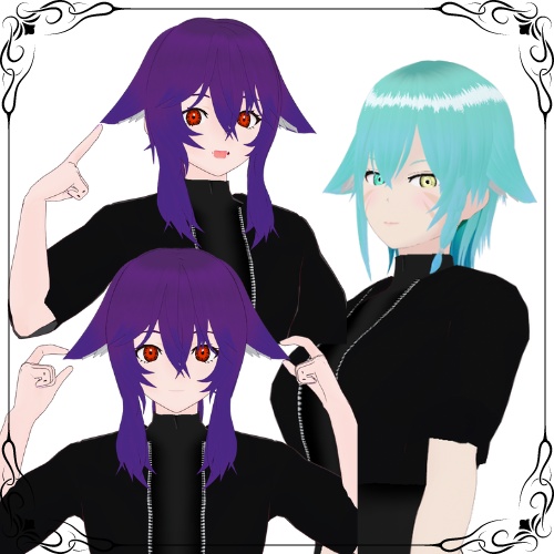 【VRoid】はね毛-垂れ耳-