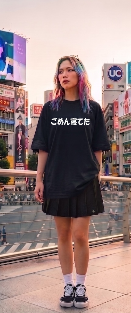 【おもしろTシャツ】ごめん寝てた Tシャツ/ "Sorry, I was asleep" T-Shirt