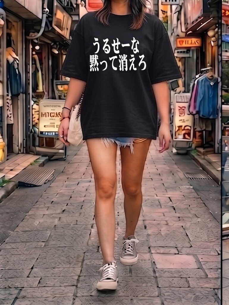 【原宿発】うるせーな 黙って消えろ Tシャツ / "Shut up and buy it"