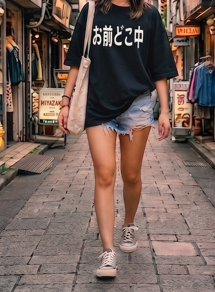 【原宿発】お前 どこの中 Tシャツ / "Which junior high school are you from?"
