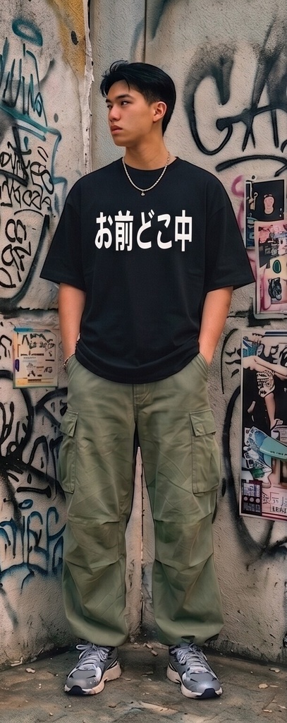 【原宿発】お前 どこの中 Tシャツ / "Which junior high school are you from?"