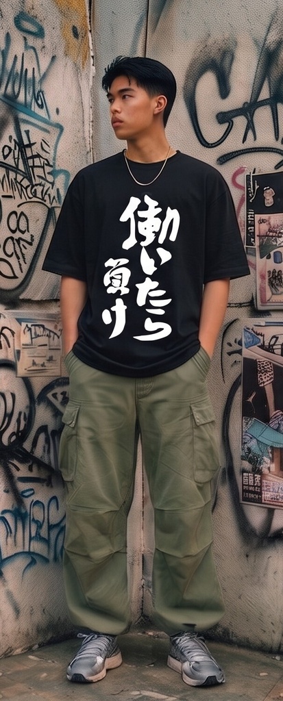 【原宿発】働いたら負け Tシャツ / "If you work, you lose"